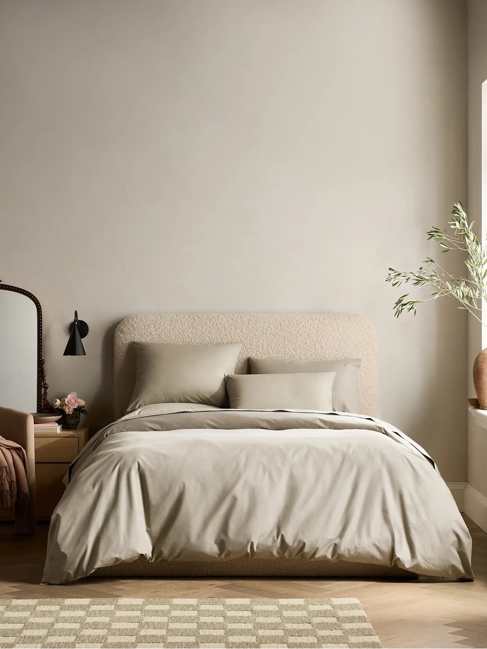 Quince Organic Percale Duvet Cover — toffee, King/Cal King